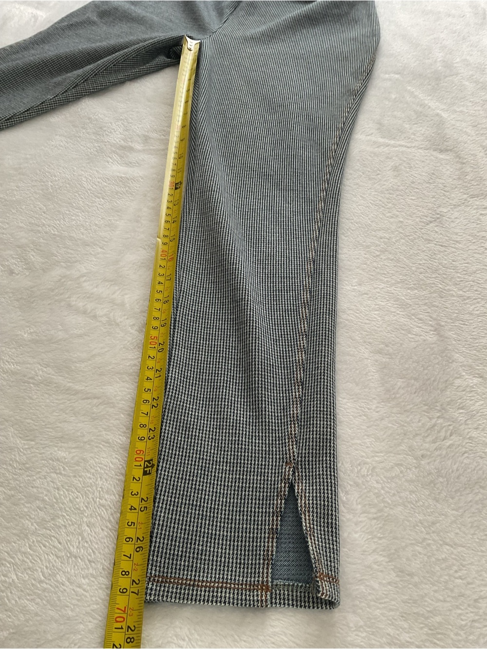 Lyssé New York Houndstooth Stretch Ankle Pants Blue Gray Size L NWT - Picture 9 of 12